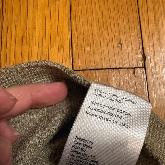 Standard Cloth Olive Green Mens Medium knit thermal pullover Crewneck shirt - Picture 4 of 6